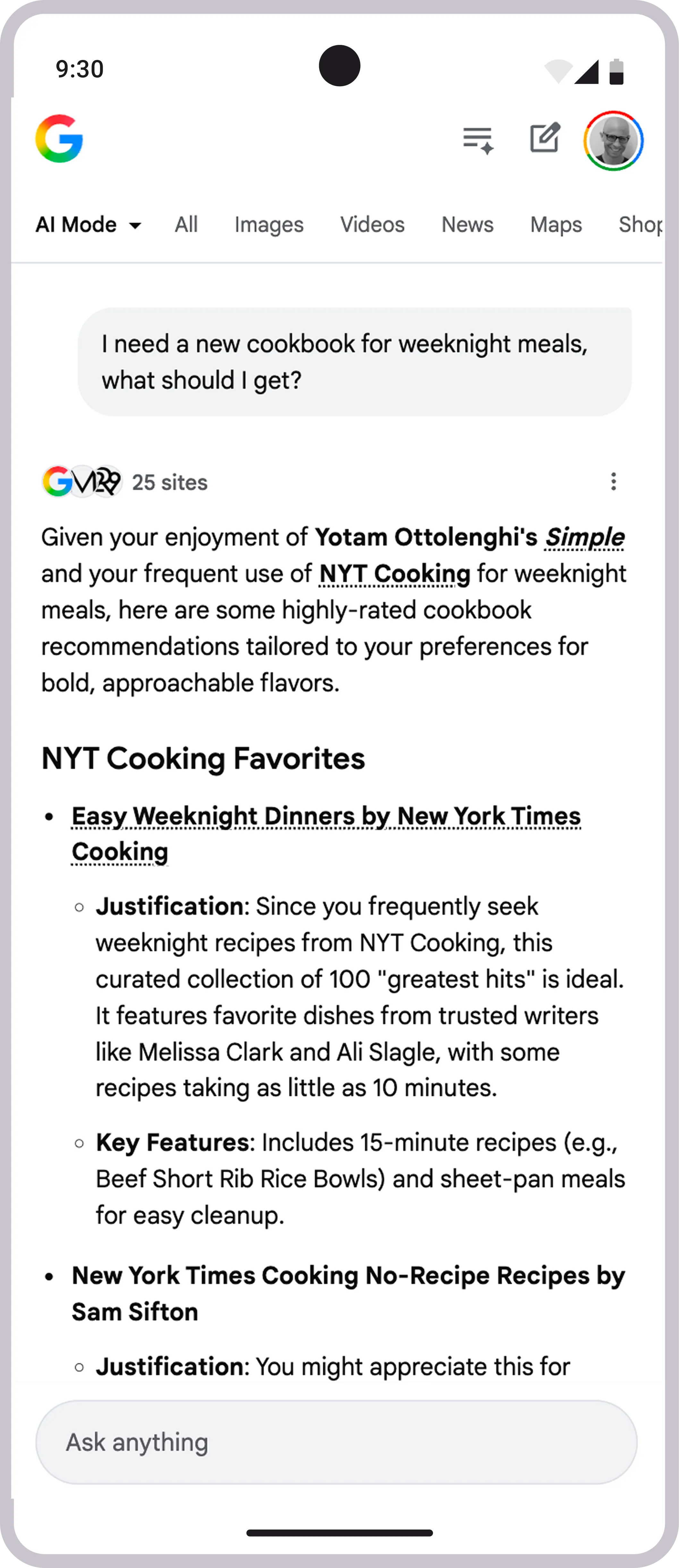 AI Mode adaptive tone