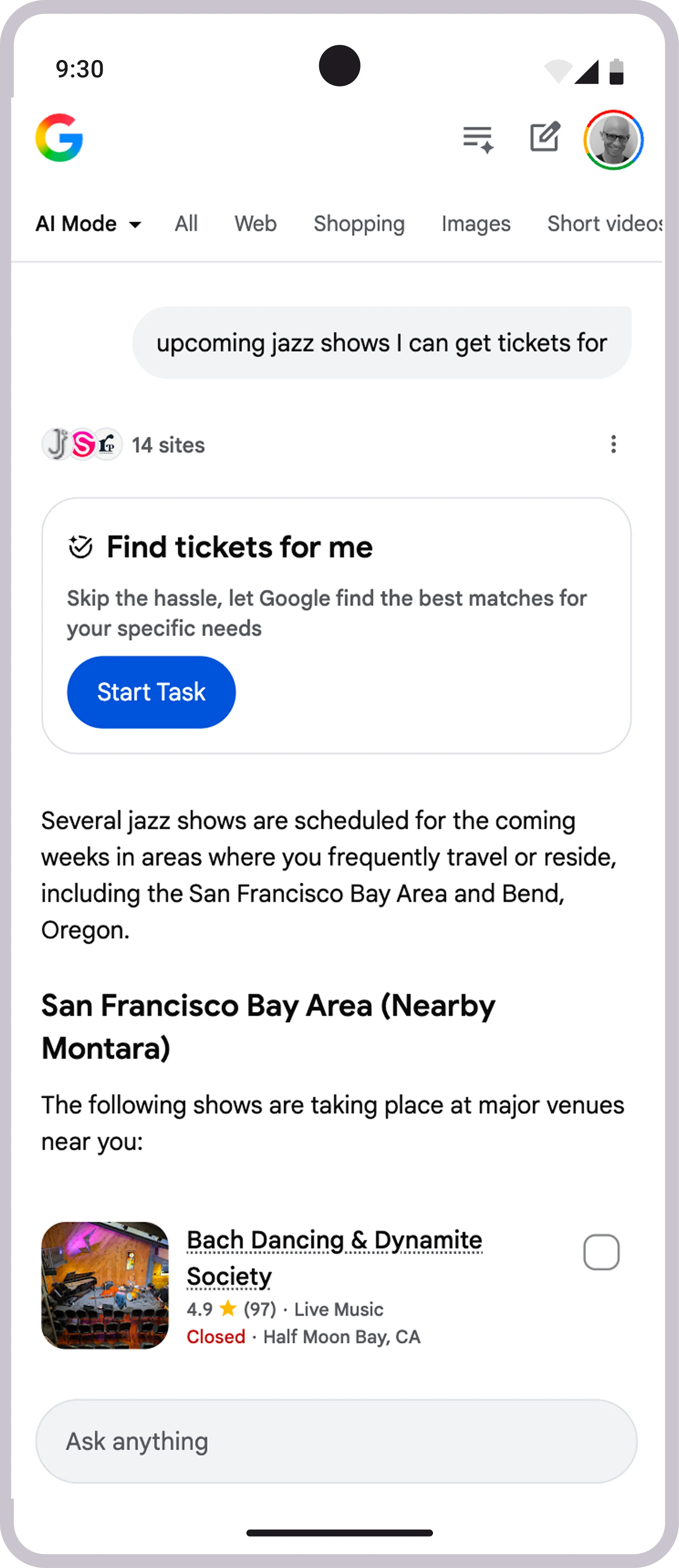 AI Mode rich entity grounding