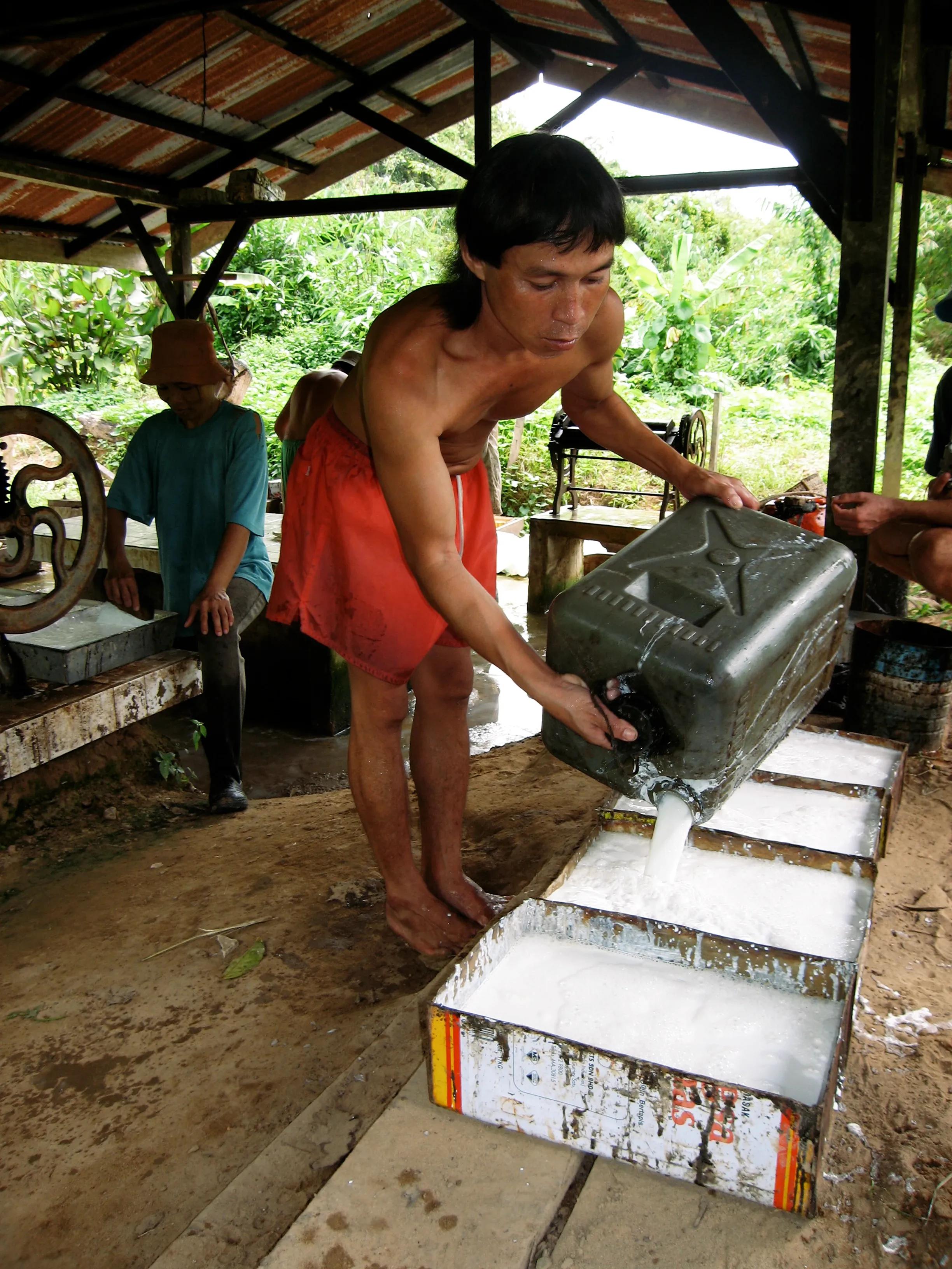 A family-run rubber making facility Malaysian Borneo